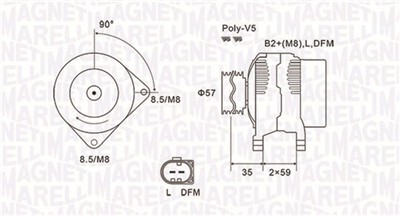 MAGNETI MARELLI 063731675010 Číslo výrobce: MQA1675. EAN: 8001063761534.