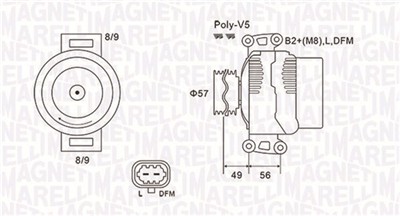 MAGNETI MARELLI 063731740010 Číslo výrobce: MQA1740. EAN: 8001063766546.