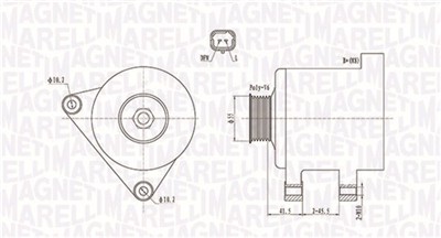 MAGNETI MARELLI 063731741010 Číslo výrobce: MQA1741. EAN: 8001063813875.