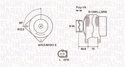 MAGNETI MARELLI 063731757010 Číslo výrobce: MQA1757. EAN: 8001063790800.