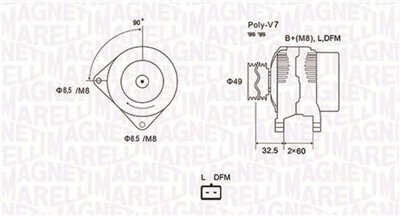 MAGNETI MARELLI 063731814010 Číslo výrobce: MQA1814. EAN: 8001063657738.