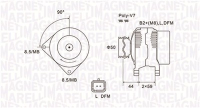 MAGNETI MARELLI 063731827010 Číslo výrobce: MQA1827. EAN: 8001063902630.