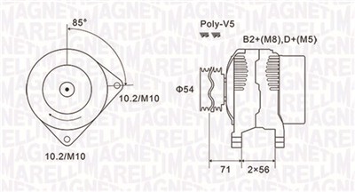 MAGNETI MARELLI 063731833010 Číslo výrobce: MQA1833. EAN: 8001063905648.