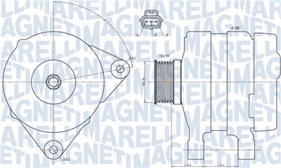 MAGNETI MARELLI 063731834010 Číslo výrobce: MQA1834. EAN: 8050947055078.