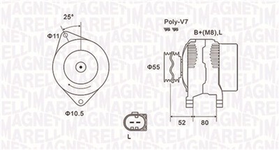 MAGNETI MARELLI 063731837010 Číslo výrobce: MQA1837. EAN: 8001063979762.