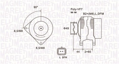 MAGNETI MARELLI 063731877010 Číslo výrobce: MQA1877. EAN: 8001063752334.