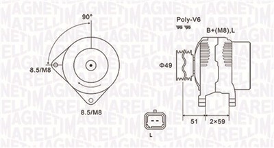 MAGNETI MARELLI 063731881010 Číslo výrobce: MQA1881. EAN: 8001063808017.