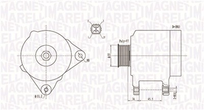 MAGNETI MARELLI 063731907010 Číslo výrobce: MQA1907. EAN: 8001063667355.