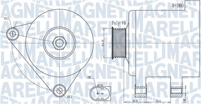 MAGNETI MARELLI 063731910010 Číslo výrobce: MQA1910. EAN: 8050947027310.