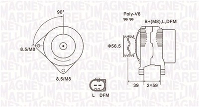 MAGNETI MARELLI 063731911010 Číslo výrobce: MQA1911. EAN: 8001063922225.