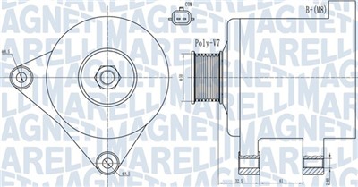 MAGNETI MARELLI 063731918010 Číslo výrobce: MQA1918. EAN: 8050947003208.