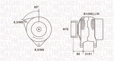 MAGNETI MARELLI 063731919010 Číslo výrobce: MQA1919. EAN: 8001063986449.