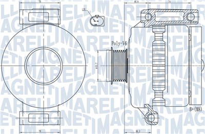 MAGNETI MARELLI 063731923010 Číslo výrobce: MQA1923. EAN: 8050947027846.