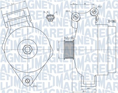 MAGNETI MARELLI 063731925010 Číslo výrobce: MQA1925. EAN: 8050947027327.
