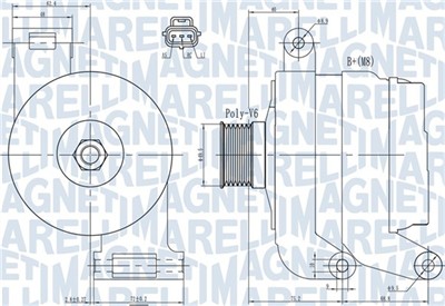 MAGNETI MARELLI 063731931010 Číslo výrobce: MQA1931. EAN: 8050947084344.