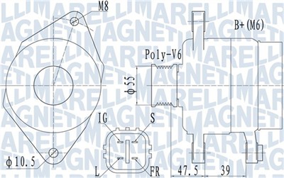 MAGNETI MARELLI 063731942010 Číslo výrobce: MQA1942. EAN: 8050947027471.