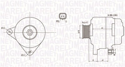 MAGNETI MARELLI 063731959010 Číslo výrobce: MQA1959. EAN: 8001063694634.