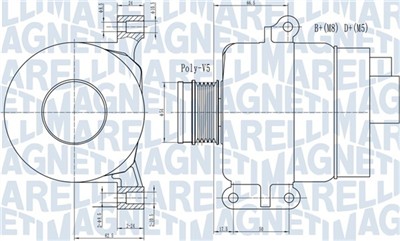 MAGNETI MARELLI 063731969010 Číslo výrobce: MQA1969. EAN: 8050947084351.