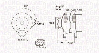 MAGNETI MARELLI 063731973010 Číslo výrobce: MQA1973. EAN: 8001063675305.
