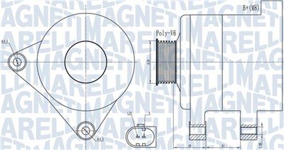 MAGNETI MARELLI 063731986010 Číslo výrobce: MQA1986. EAN: 8050947027761.