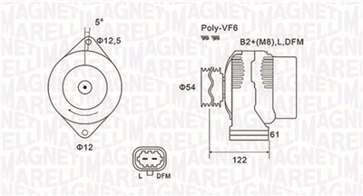 MAGNETI MARELLI 063731994010 Číslo výrobce: MQA1994. EAN: 8001063988061.
