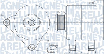 MAGNETI MARELLI 063732000010 Číslo výrobce: MQA2000. EAN: 8050947028607.