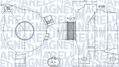 MAGNETI MARELLI 063732001010 Číslo výrobce: MQA2001. EAN: 8050947055368.