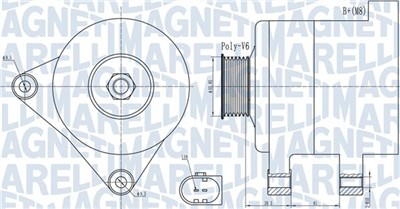 MAGNETI MARELLI 063732011010 Číslo výrobce: MQA2011. EAN: 8050947002584.