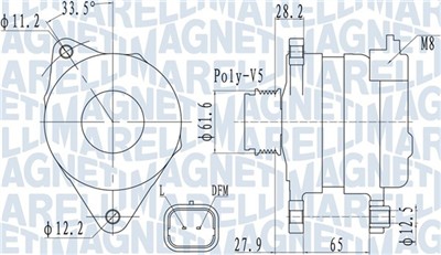 MAGNETI MARELLI 063732016010 Číslo výrobce: MQA2016. EAN: 8050947115819.