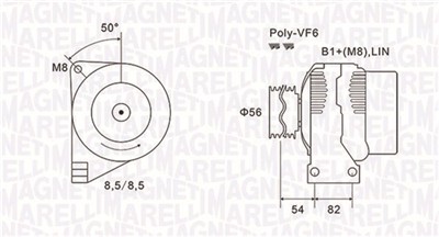 MAGNETI MARELLI 063732028010 Číslo výrobce: MQA2028. EAN: 8001063657721.