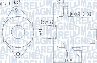 MAGNETI MARELLI 063732050010 Číslo výrobce: MQA2050. EAN: 8050947002713.