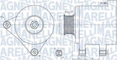 MAGNETI MARELLI 063732078010 Číslo výrobce: MQA2078. EAN: 8050947027549.
