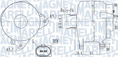 MAGNETI MARELLI 063732118010 Číslo výrobce: MQA2118. EAN: 8050947028638.