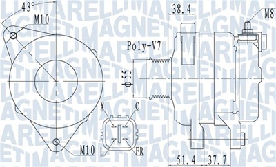 MAGNETI MARELLI 063732121010 Číslo výrobce: MQA2121.