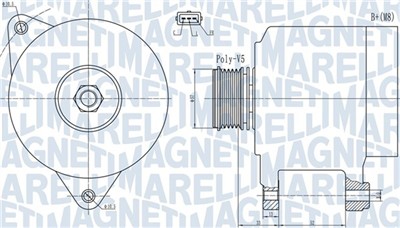 MAGNETI MARELLI 063732133010 Číslo výrobce: MQA2133. EAN: 8050947003352.