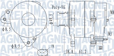 MAGNETI MARELLI 063732137010 Číslo výrobce: MQA2137. EAN: 8050947055191.