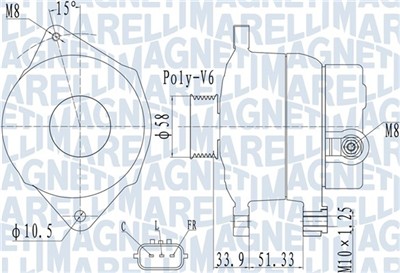 MAGNETI MARELLI 063732138010 Číslo výrobce: MQA2138. EAN: 8050947115826.