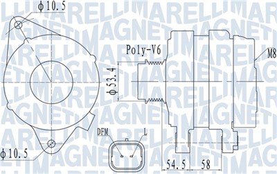 MAGNETI MARELLI 063732142010 Číslo výrobce: MQA2142. EAN: 8050947055443.