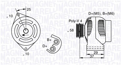 MAGNETI MARELLI 063341658010 Číslo výrobce: MAN1009. EAN: 8001063012063.