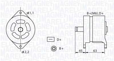 MAGNETI MARELLI 063320070010 Číslo výrobce: MAN774. EAN: 8001063749570.
