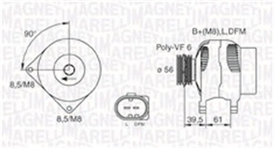MAGNETI MARELLI 063731394010 Číslo výrobce: MQA1394. EAN: 8001063995076.