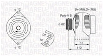 MAGNETI MARELLI 063731884010 Číslo výrobce: MQA1884. EAN: 8001063979328.