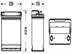 EXIDE EB451