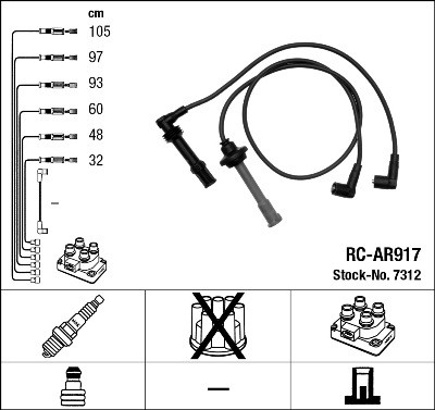 NGK 7312 Číslo výrobce: RC-AR917. EAN: 87295073124.