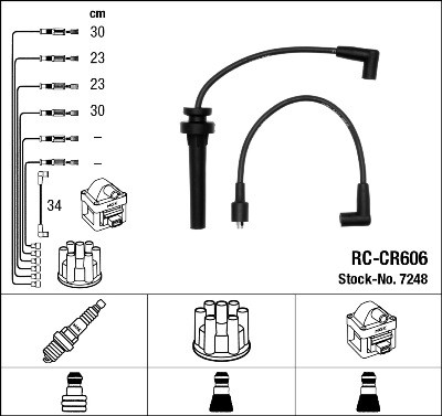 NGK 7248 Číslo výrobce: RC-CR606. EAN: 87295072486.