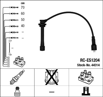 NGK 44314 Číslo výrobce: RC-ES1204. EAN: 87295443149.