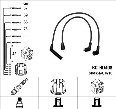 NGK 0710 Číslo výrobce: RC-HD408. EAN: 87295007105.