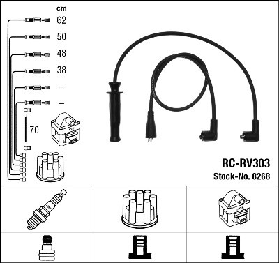 NGK 8268 Číslo výrobce: RC-RV303. EAN: 87295082683.