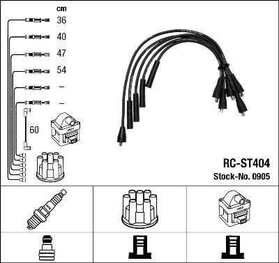 NGK 0905 Číslo výrobce: RC-ST404. EAN: 87295009055.