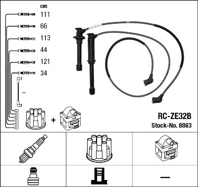 NGK 8863 Číslo výrobce: RC-ZE32B. EAN: 87295088630.